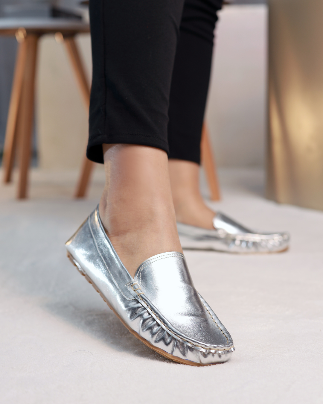 Starlight Silver Moccasins