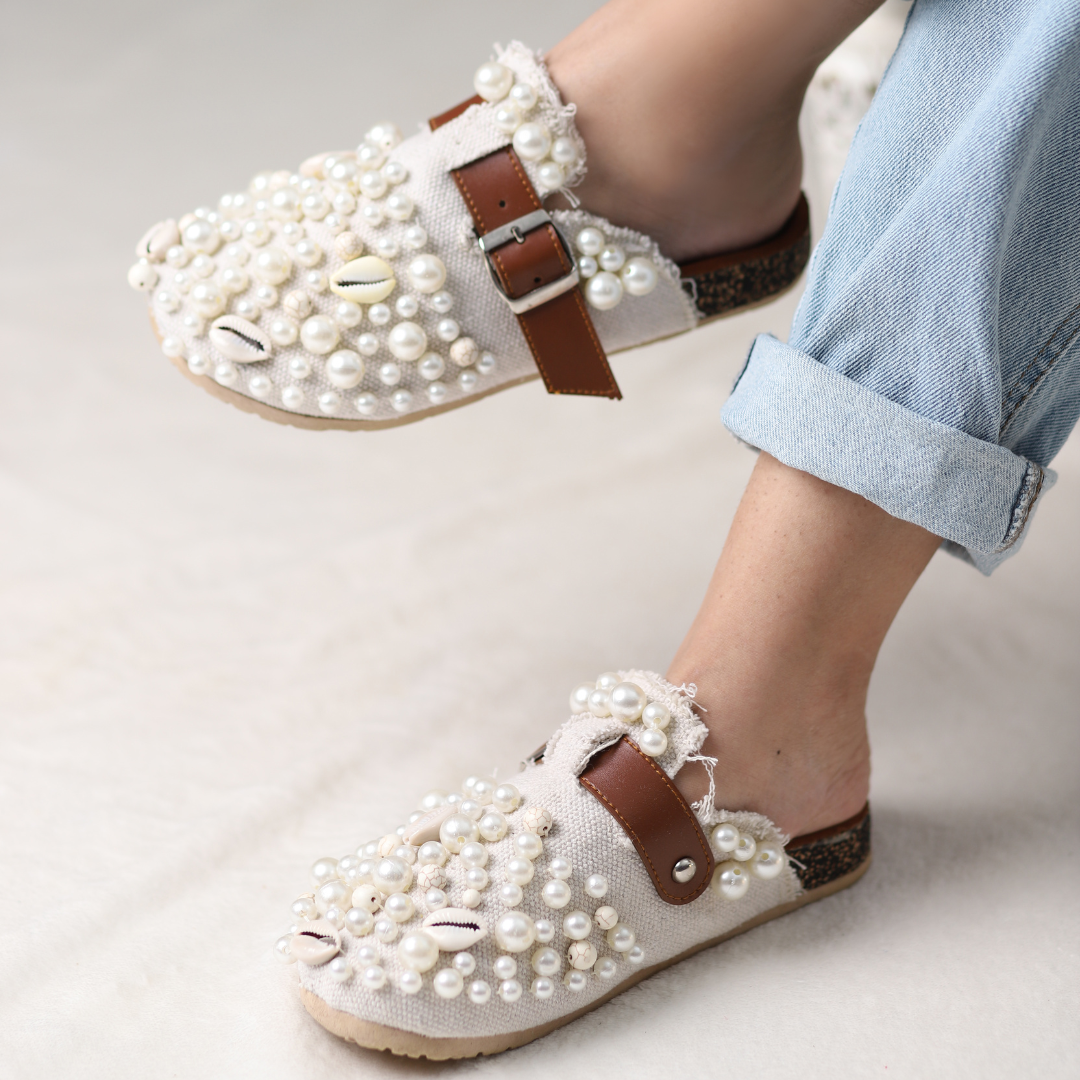 Ivory Pearl Clogs