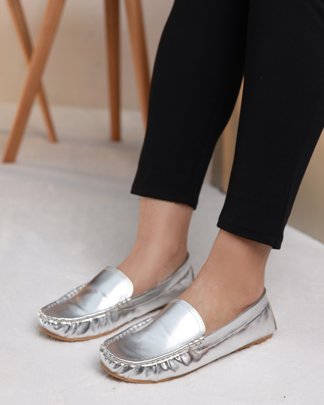 Starlight Silver Moccasins