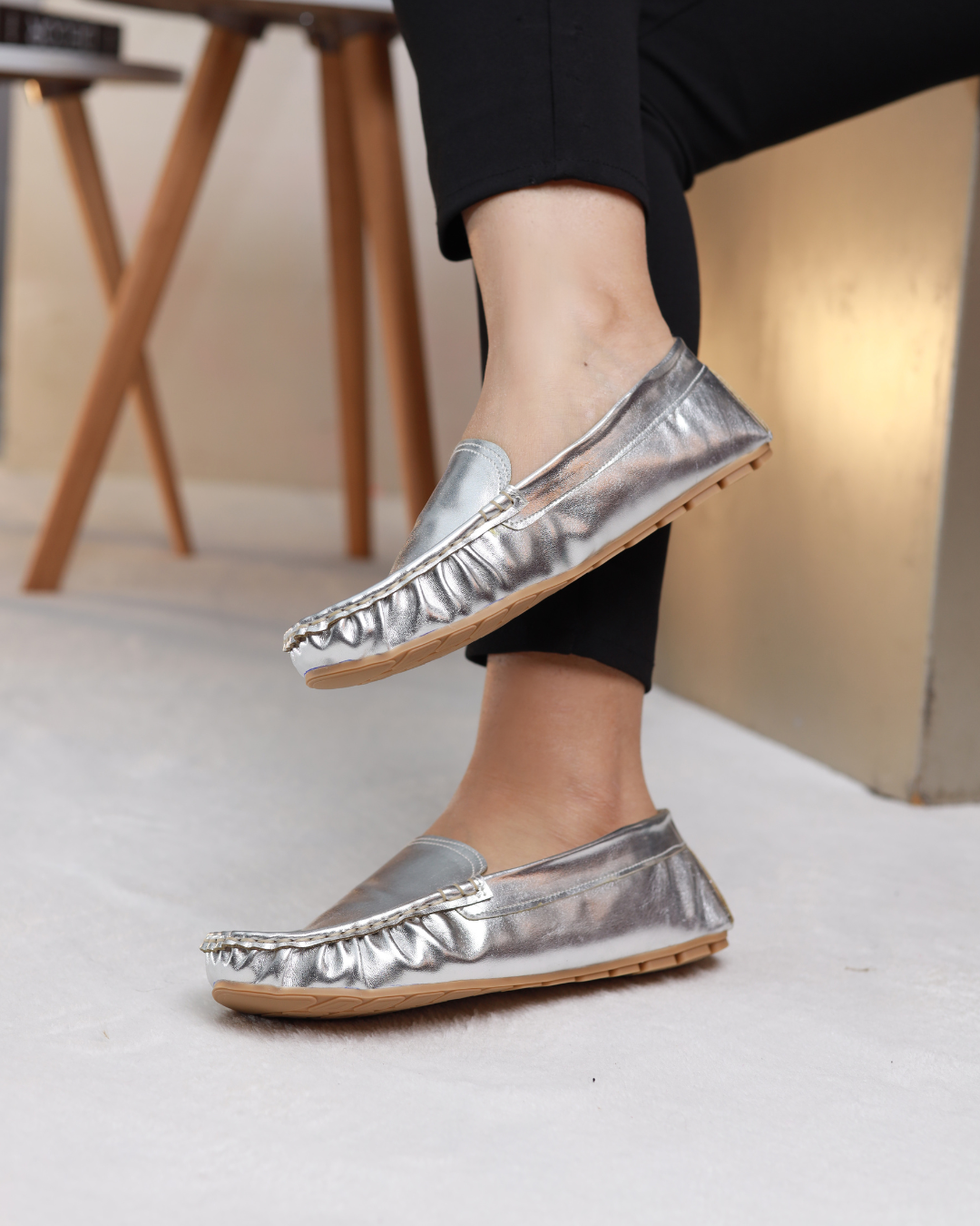 Starlight Silver Moccasins