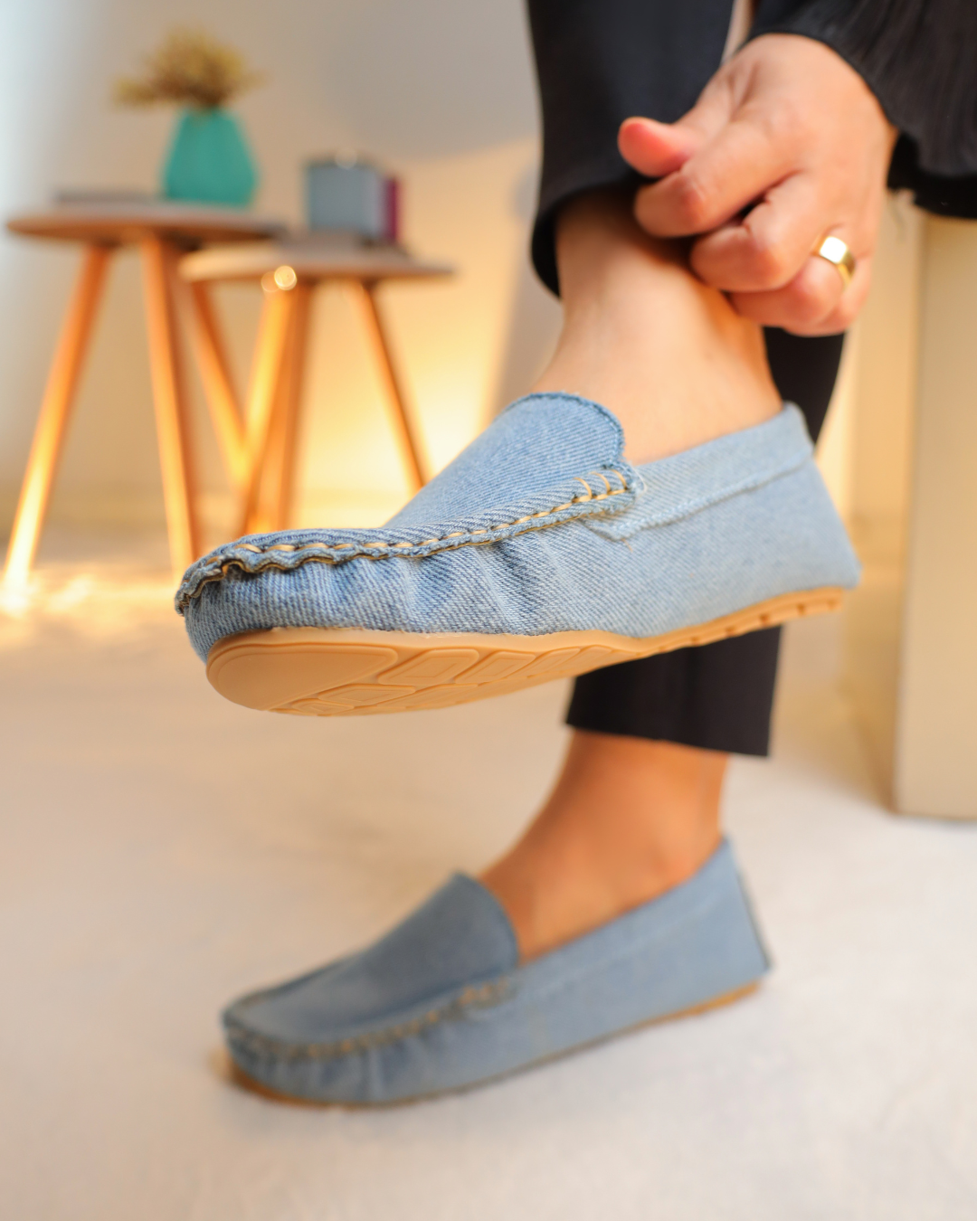 Denim Bliss Moccasins