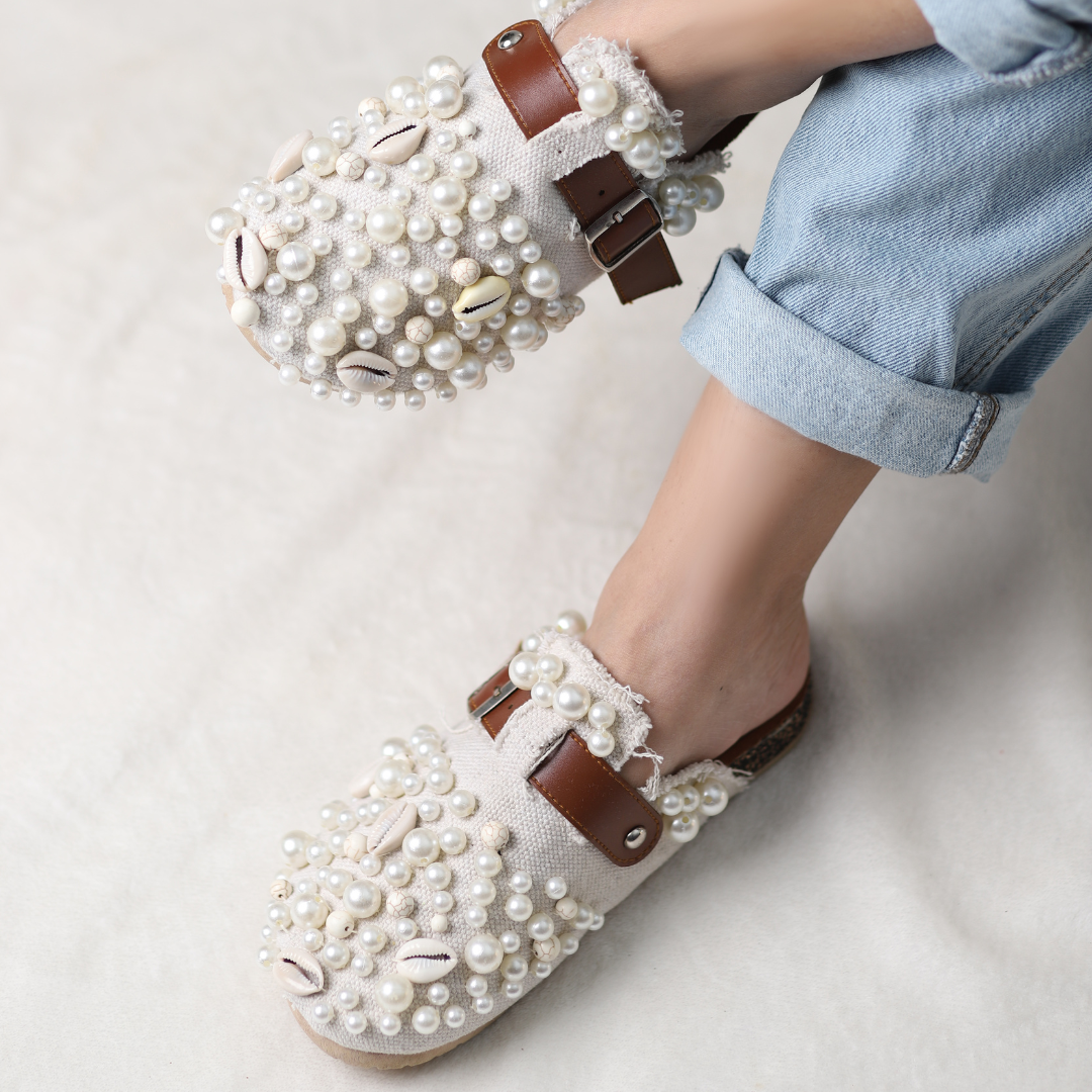 Ivory Pearl Clogs