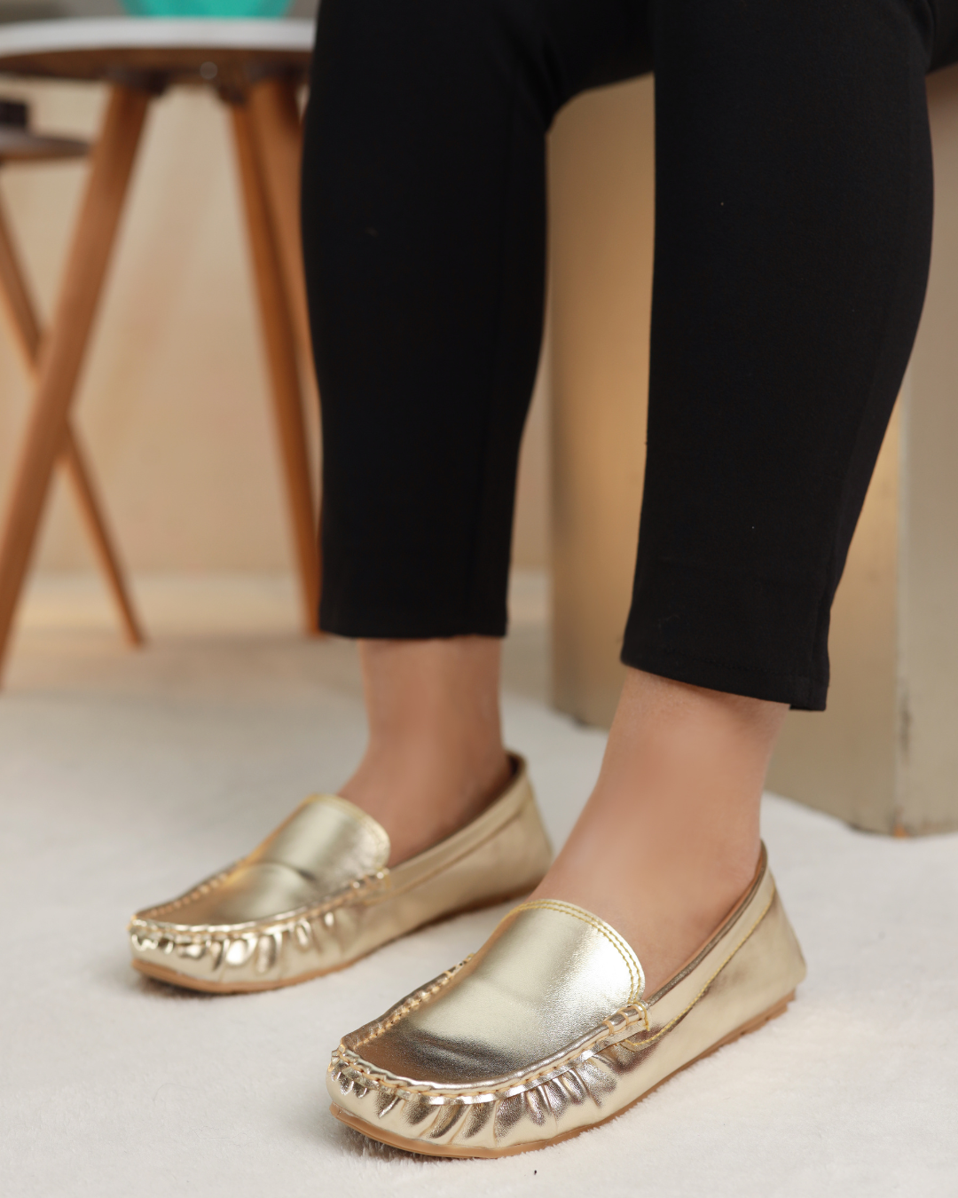 Aurora Gilded Moccasins