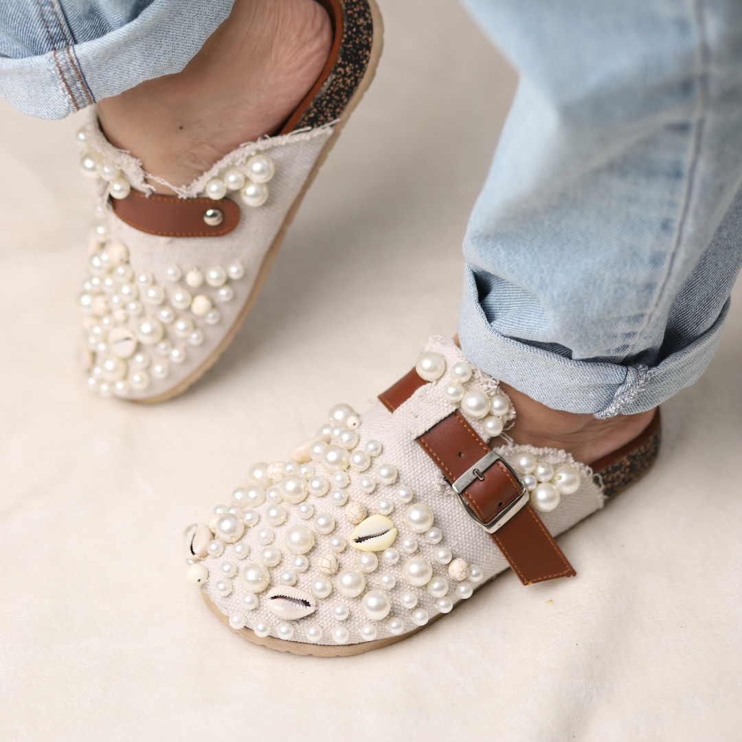 Ivory Pearl Clogs