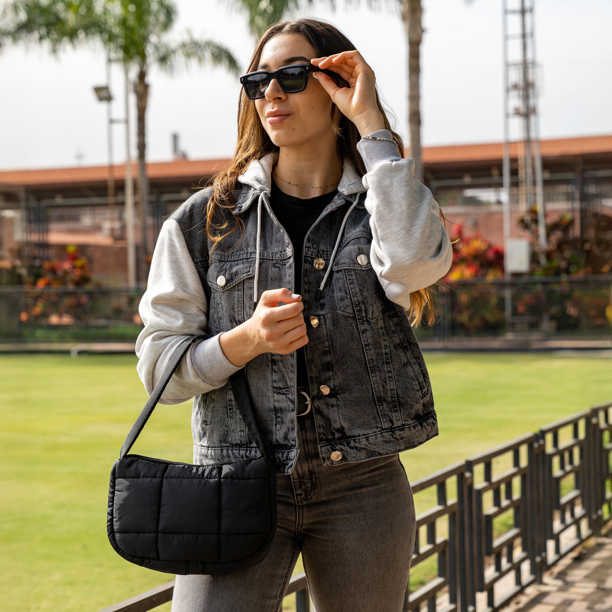 Denim Jacket - Washed Black- For HER