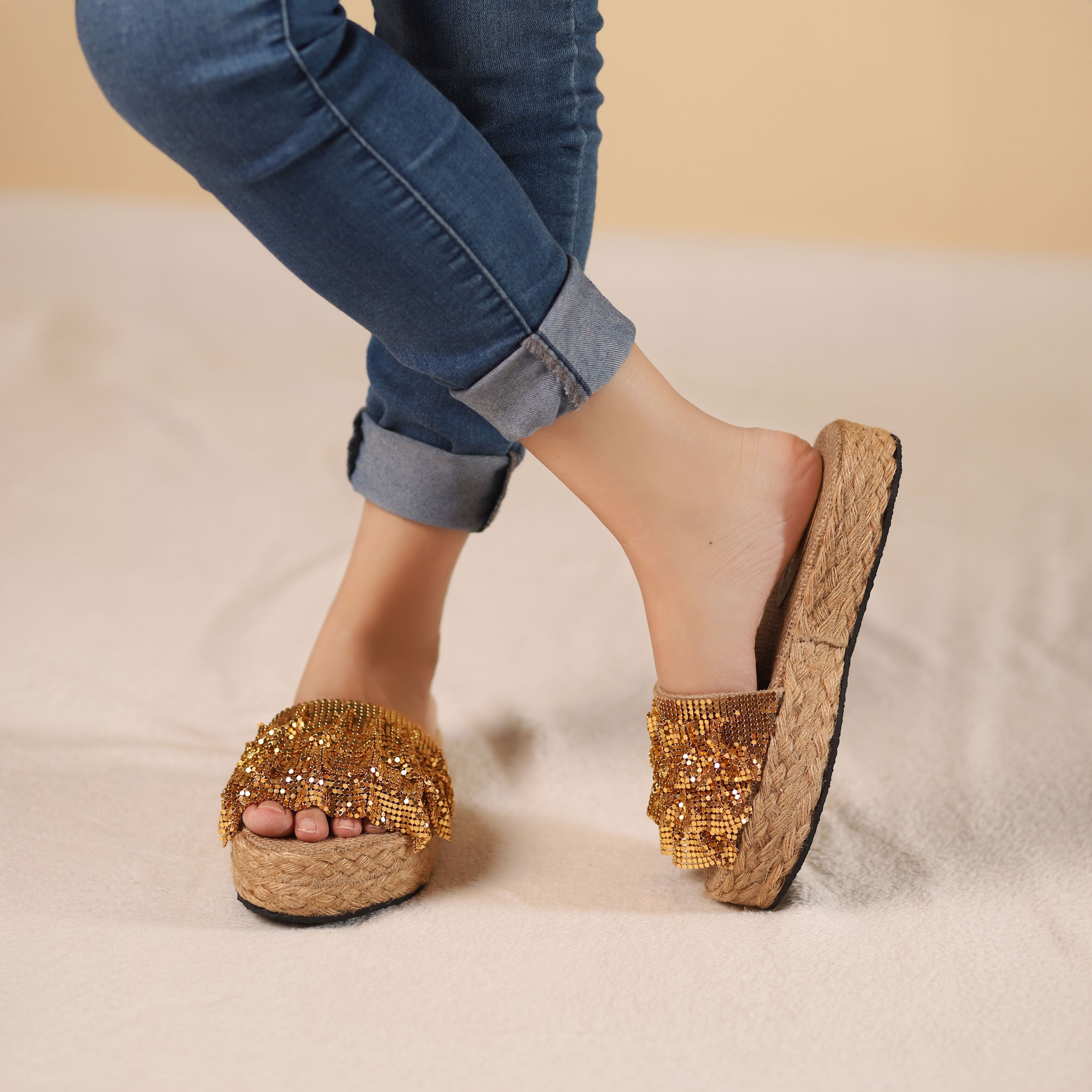 Soleado Slipper - Gold