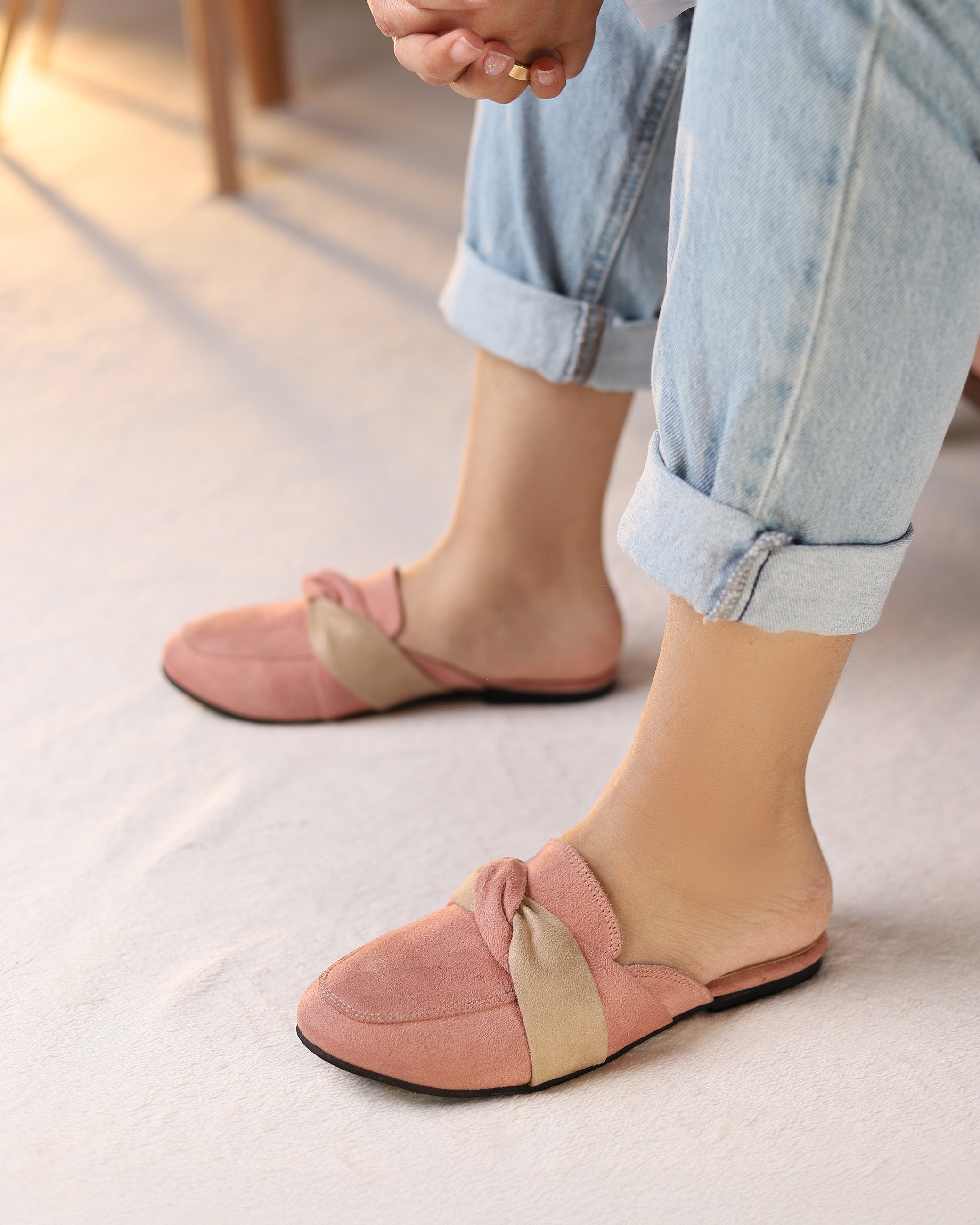 Blush Twist Mule