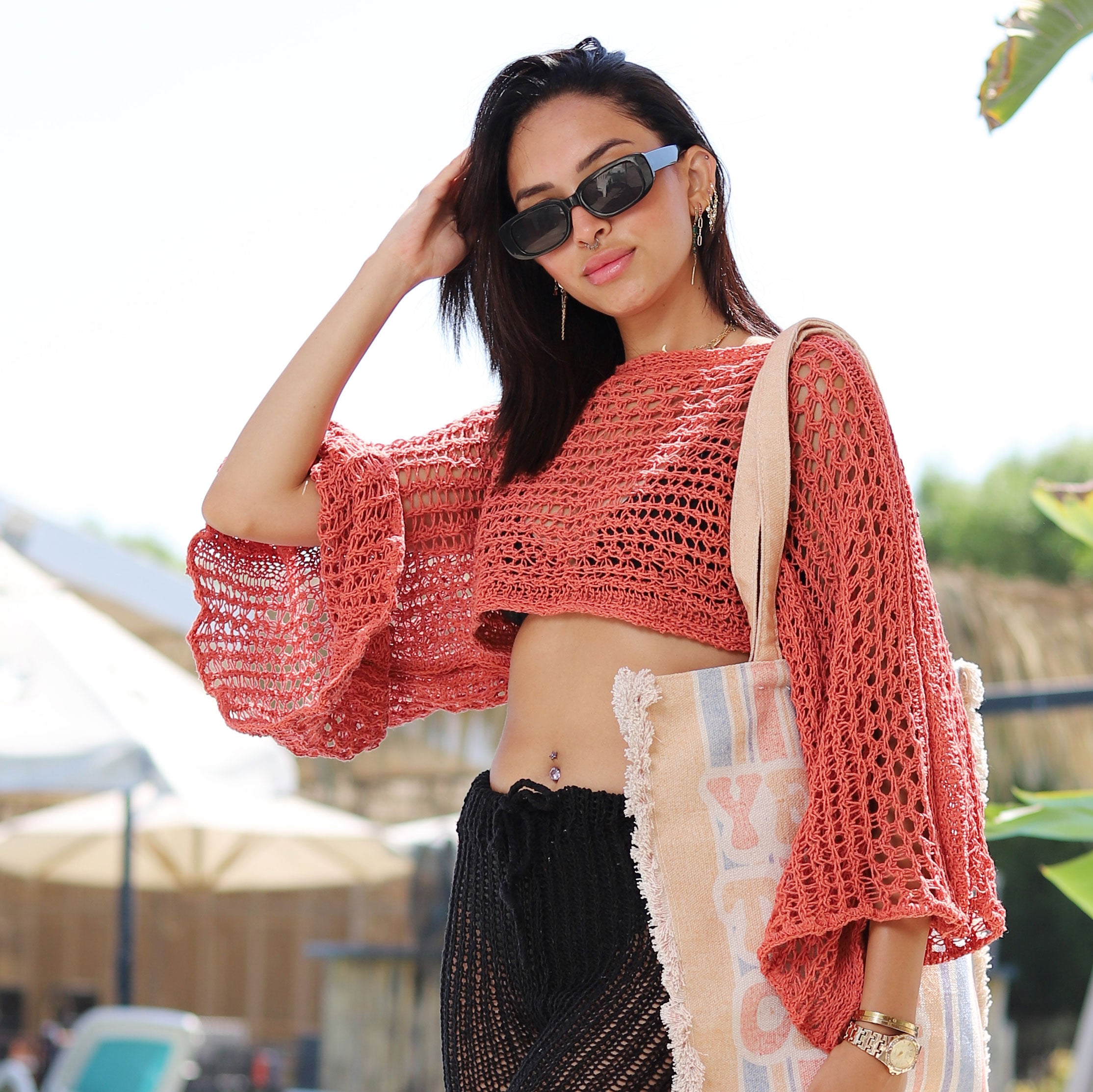 Coral Reef Crochet Crop