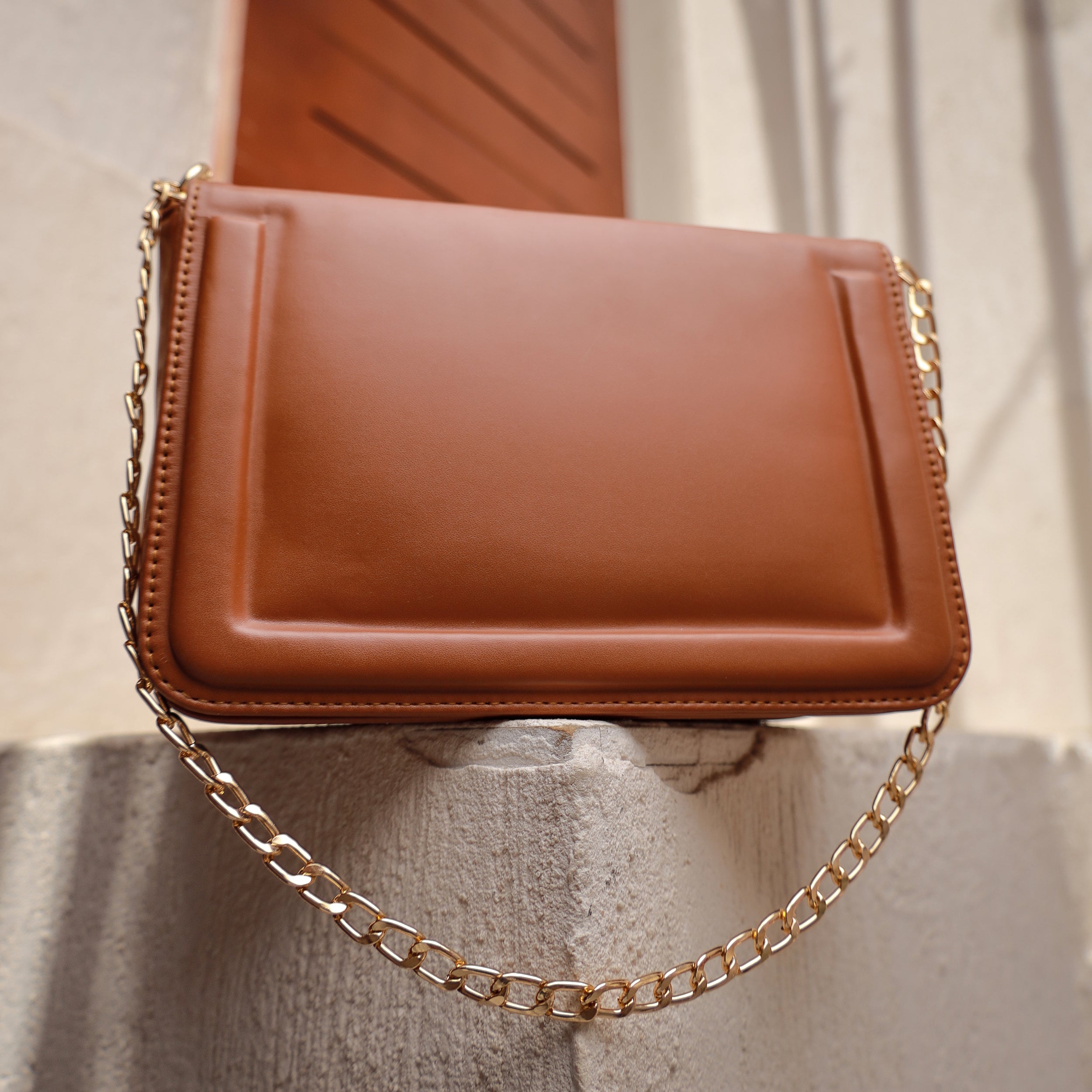 Caramel Chic Chain Bag