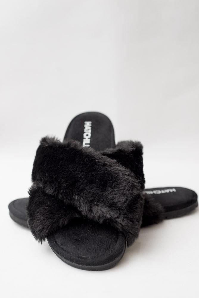 Fluffy Cross Strap - Black - Hatchill