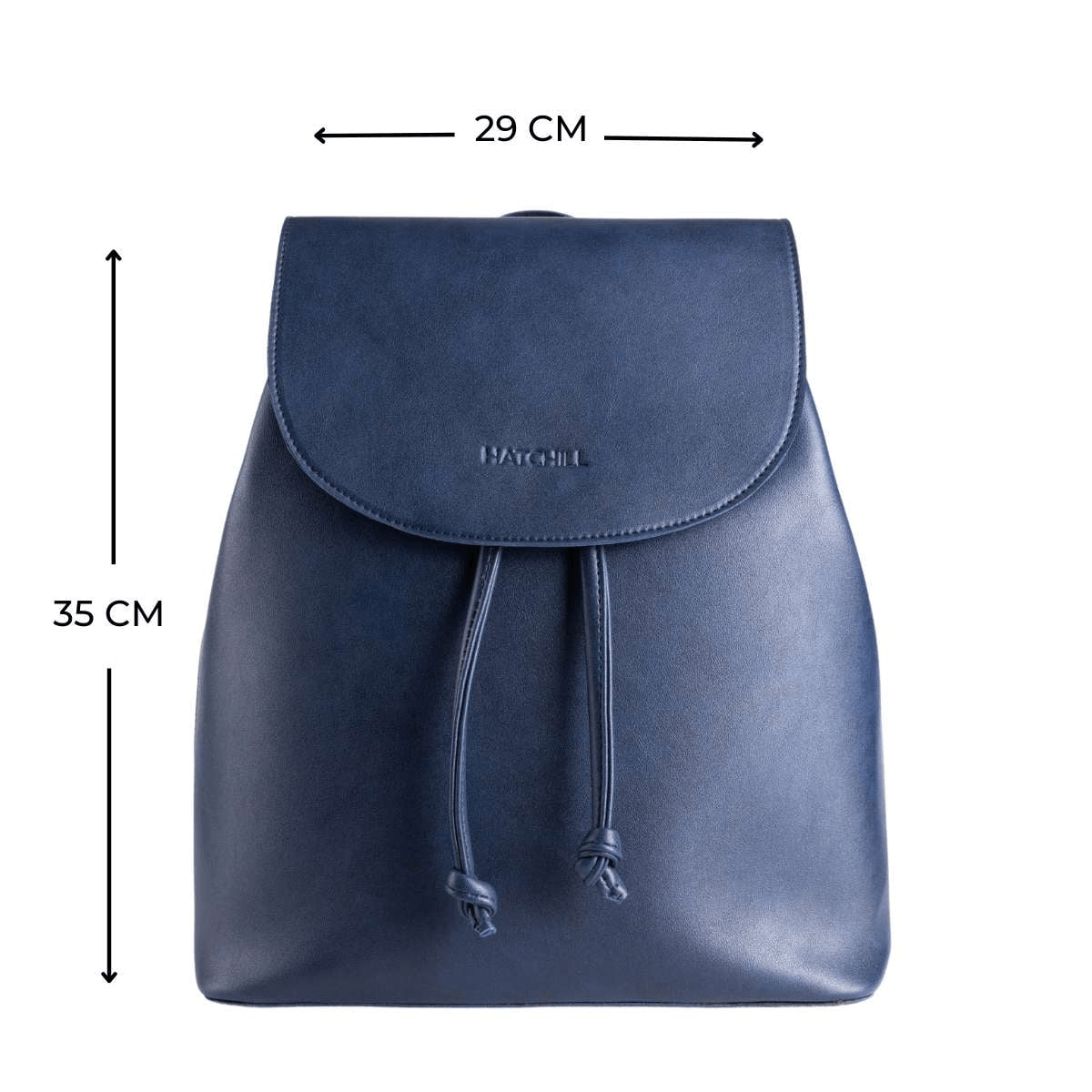 Leather backpack - Navy blue - Hatchill