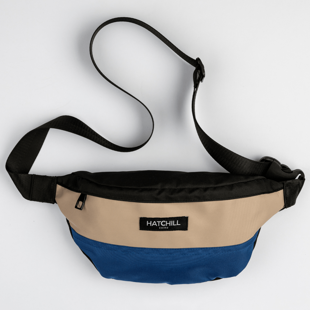 The Evo Waist bag - Beige x Dark Blue - Hatchill